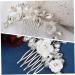 Healeved Bridal Hair Comb Bridal Hair Side Comb Flower Hair Side Comb Decorative Hair Comb Wedding Hair Comb Floral Hair Comb Wedding Hair Accessories Flower Hair Accessories White Metal - Buy Online on GoSupps.com