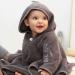 Mabyen Baby Hooded Bathrobe | 100% Organic Cotton Baby Poncho - Dark Grey One Size | Eco-Friendly Baby Wear - Buy Online on GoSupps.com