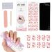MRTREUP 20PCS Semi Cured Gel Nail Strips, Adhesive Full Wrap Gel Nail Art Sticker with Nail File and Stick(Lamp Required), Waterproof Gel Nail Wrap Stickers Sets for Yourself, Sisters, Mothers (Flower)