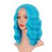Earfodo Bondi Blue Short Wig 14 Inch | Heat Resistant Synthetic for Women | Party Cosplay Costume Colored Wig | Hair Replacement - Buy Online on GoSupps.com