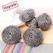 4 Pcs Stainless Steel Scourer Wire Dish Pot Kitchen Cleaning Ball Washing Dishes Scrubbers Pan Bowl Cleaner Kitchen Accessories Practical and Fashion - Buy Online on GoSupps.com