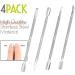 4Pcs Cuticle Pusher Remover and Cutter Stainless Steel Cuticle Remover Dual Sided Nail Pusher Peeler Pedicure Manicure Tools for Fingernails Toenails - Buy Online on GoSupps.com