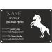 Personalized Horse Shape Stable Bar Sign | 29x19cm Black Glossy Laser Engraved | UV-Resistant & Waterproof | Perfect for Equestrian Decorations - Buy Online on GoSupps.com