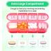 Pill Box 4 Times a Day 7 Days Pill Organiser Box with 28 Compartments Weekly Pill Case for Morning Noon Evening and Bed Time (Green) - Buy Online on GoSupps.com