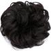 Medium Brown Wavy Hair Bun Updo Extension | Messy Bun Chignon Ribbon Ponytail Donut | 30g Curly Hairpiece - Buy Online on GoSupps.com