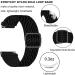 Adjustable Elastic Band for Amazfit Watches | Soft Stretch Nylon Loop Bracelet Strap Replacement in Black - Buy Online on GoSupps.com