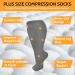 3-Pair Plus Size Compression Socks 20-30 mmHg for Men & Women | Wide Calf Knee High Flight Socks for Circulation Support | 3XL, 3PCS - Buy Online on GoSupps.com