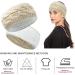Winter Knitted Headband - Beige Braided Ear Warmer for Women | Fleece Lined Sports Yoga Hairband | Elastic Wide Headbands UK - Buy Online on GoSupps.com