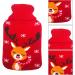 Kripyery 1000ml Hot Water Bottle - Christmas Moose Pattern for Warmth | Ideal for Cold & Hot Compresses | Relax Neck Shoulders Back and More - Buy Online on GoSupps.com