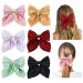 inSowni 6 Pack Solid Ponytail Big Bow Alligator Hair Clips Duckbill Barrettes Hair Accessories for Women Girls Teens