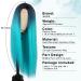 WIGER Ombre Teal Blue Wig - Long Straight Bluish Green Synthetic Wig for Cosplay & Parties - Buy Online on GoSupps.com