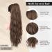 26 Inch Ponytail Extension Drawstring Ponytail Hair Extensions for Women Brown with Auburn Long Curly Wavy Ponytail Natural Wavy Synthetic Hairpiece for Women - Buy Online on GoSupps.com