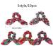Christmas Hair Scrunchies - 10 Stylish Elastic Hair Ties for Women & Girls | Festive Rabbit Ear Accessories - Buy Online on GoSupps.com
