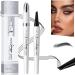 Eyebrow Pencil with 4 Fork Tip Long-Lasting Eyebrow Smudge-Resistant Pencil Waterproof Brow Pen 3D Microblading Brow Tint Pens for Makeup Beginners Stays (Black)