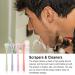 Silicone Tongue Brush | Dental Tongue Scraping Tool for Fresh Breath - Soft Safe 4-Part Cleaner for Adults | Aznever - Buy Online on GoSupps.com