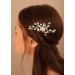 Deniferymakeup 1pc Pearl Rose Gold Hair Pins Boho Hair Piece Set Special Occasion Vintage Hair Accessories for Wedding Brides Women and Girls (Silver) - Buy Online on GoSupps.com