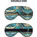 Turquoise Blue Gold Marble Unisex Sleep Mask | Double-Sided Eye Mask for Sound Sleep & Skin Care - Buy Online on GoSupps.com