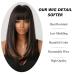 Testar Long Black Wigs for Women | Heat-Resistant Synthetic Wigs with Brown Highlights | Ideal for Cosplay & Daily Wear - Buy Online on GoSupps.com