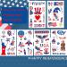 Ooopsiun 4th of July Temporary Tattoos - Patriotic American Flag Independence Day Tattoos (11 Sheets) - Buy Online on GoSupps.com
