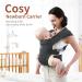 MOMTORY Newborn Baby Carrier | Cozy Wrap with Hook&Loop | Adjustable & Soft Fabric | Deep Grey - Buy Online on GoSupps.com