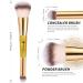 Ducare Double-Ended Foundation Brush - Ultimate Contour & Bronzer Makeup Brush for Liquid Powder Concealer & Cream Blending - Buy Online on GoSupps.com