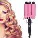 3 Barrel Curling Iron - Fast Heating Ceramic Hair Crimper & Waver Portable Adjustable Temperature Hair Curling Tool for Perfect Waves - Buy Online on GoSupps.com