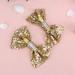 Beaupretty 3-Piece Glitter Hair Loops & Sequin Clips for Baby Girls & Toddlers Bling Bowknot Hair Accessories (Golden) - Buy Online on GoSupps.com
