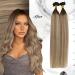 Moresoo Remy Real Hair Extensions - 40cm U-Tip Bondings Dark Brown to Blonde #3/8/2 50g Keratin Fusion Extensions - Buy Online on GoSupps.com
