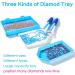 Hulameda 56pcs 5D Diamond Painting Tools Set with 28 Grids Box and Roller - Blue | Diamond Painting Accessories for Kids and Adults - Buy Online on GoSupps.com