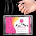 krofaue Square Nail Tips - Curved Nail Tips 100pcs Extra Long Clear Nail Tips for Acrylic Nails Professional Half Cover False Nails C Curve Fake Nail Extension Tips for Holidays Women with Box Long Square Clear Nails 11