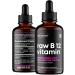 Wellmatics Vitamin B12 Sublingual - Premium B12 Vitamin 5000 mcg - Made in The USA - Methylcobalamin B12 Liquid Supplement - Natural Energy Mood & Metabolism Increase - Vegan B12 Drops - 2 fl oz