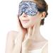 LynaRei Blue Paisley Border Pattern Sleep Mask | Adjustable Super-Smooth Soft Eye Mask for Men and Women | Perfect for Travel and Nap Style - Buy Online on GoSupps.com