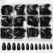 360pcs Glossy Black Almond Press on Nails - Medium Length Fake Acrylic Nails with Adhesive Tabs for Women & Girls - Buy Online on GoSupps.com