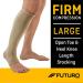 FUTURO Open Toe Heel Knee Length Stocking - Firm Compression 20-30 mm/Hg for All-Day Comfort - Beige Large Unisex - International Shipping Available - Buy Online on GoSupps.com