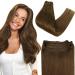 Easyouth Brown Weft Hair Extensions Human Hair Medium Brown Weft Extensions 20 Inch 100g Double Weft Sew in Hair Extensions Brown Hair 20 Inch/50cm 3-Weft #4