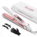 Terviiix 1 Inch Flat Iron Hair Straighteners Creates Silky Hair Instantly Negative Ionic Ceramic Straightener Iron Adjustable Temperature 330 to 430 Fast Heat Up Dual Voltage Auto-Off