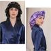 Arqumi 2PCS Large Silk Hair Bonnet for Sleeping | Adjustable Satin Bonnet Sleep Cap | Elastic Stay On Head | Long Curly Thick Black Hair | Women's Hair Care - Black & Purple - Buy Online on GoSupps.com