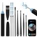 Ear Wax Removal Kit Camera 1080P Visual Ear Cleane 3.5mm Ear Endoscope Wireless Ear Otoscope with 6 Lights WiFi Earwax Remover Tool Upgraded Anti Fall Off Eartips Ear Cleaner (Black)