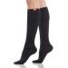 VIM & VIGR Fashionable Compression Socks -Moisture-wick Nylon-Solid (Black) -Women's Small by VIM&VIGR