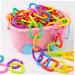 Ibasenice 175 PTH Geometric Chain Buckle Baby Rings Toy - 5 Colorful Toddler Chain Play Set for Crib 5.5x5.5cm - Buy Online on GoSupps.com