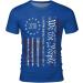 4th of July Men's Patriotic Distressed American Flag T-Shirt - 3X-Large, Blue - Buy Online on GoSupps.com
