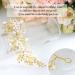 Handcess Crystal Wedding Hair Jewelry | Gold Pearl Headdresses & Rhinestone Leaves for Brides & Girls - Buy Online on GoSupps.com