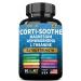 JTEVEweu Corti-Soothe Cortisol Supplement,Magnesium Glycinate 200mg, L-Theanine 150mg, Phosphatidylserine 50mg & Manager Lions Mane Holy Basil Ginkgo Biloba Bacopa Monnieri Valerian (60 Capsules) B