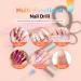 Saviland Electric Nail Drill Machine 35000RPM Kit | Portable File Gradient Color Files and Buffers for Salon Manicure Pedicure | 03-Orange Gradient - Buy Online on GoSupps.com