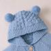Baby Knitted Hooded Romper Bodysuit | Long Sleeve Onesie Jumpsuit 12-18 Months Light Blue-Hairball - Buy Online on GoSupps.com
