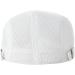 VOBOOM Men's Breathable Mesh Summer Hat - Adjustable Newsboy Beret Ivy Cap - White - Buy Online on GoSupps.com
