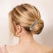 4PCS Silver Rhinestone Snap Hair Clips for Women - Shining Metal Hair Clips - Buy Online on GoSupps.com