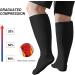 Plus Size Compression Sock For Men and Women: Graduated Compression Stockings for Support Flight Travel Running Pregnancy Sports Edema Nurses Athletic 20-30 mmHg 1Pairs Black 3XL - Buy Online on GoSupps.com