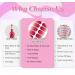 Semi Cured Gel Nail Wraps 16Pcs Pure Color & Glitter Strips Set - French Manicure with Soft Glossy Finish in Gradient Rose Red - Buy Online on GoSupps.com