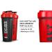 JEELA SPORTS 2 Pack Protein Shaker Bottles - 24 Oz Blender Shaker Cups with Shake Ball - Dishwasher Safe, Ideal for Protein Mixes, Pre & Post Workout Shakes - Gym Red/Black - Buy Online on GoSupps.com